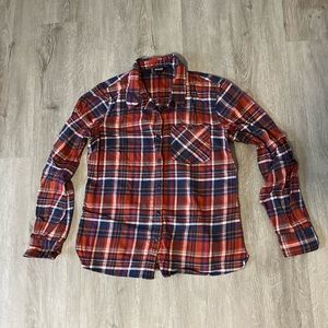 Patagonia Flannel in Red, Navy, White
